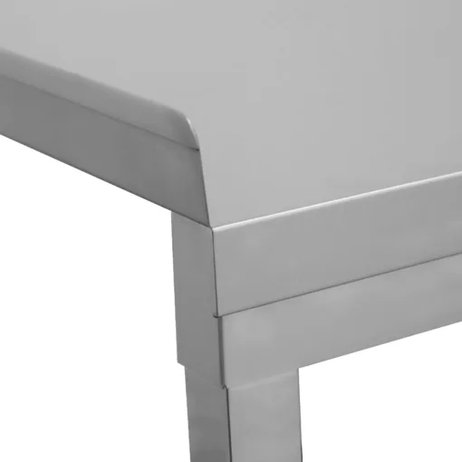 Mesa de trabajo de acero inoxidable con zócalo - Imagen 4