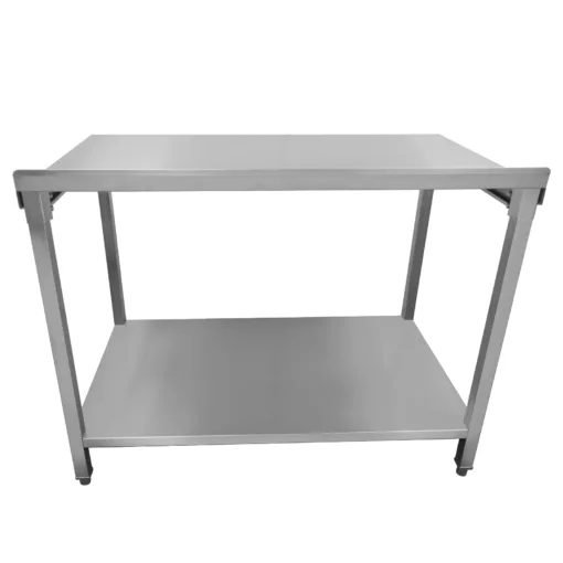 Mesa de trabajo de acero inoxidable con zócalo - Imagen 3