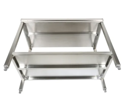 Mesa de trabajo de acero inoxidable con zócalo - Imagen 2