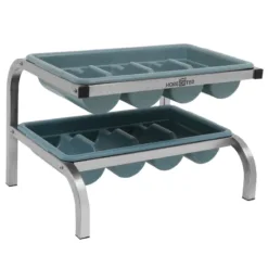 Soporte para bandeja portacubiertos de acero inoxidable (sin bandeja)