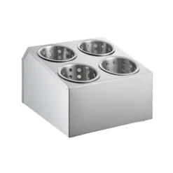Soporte para cubiertos de acero inoxidable (sin cilindro portacubiertos)