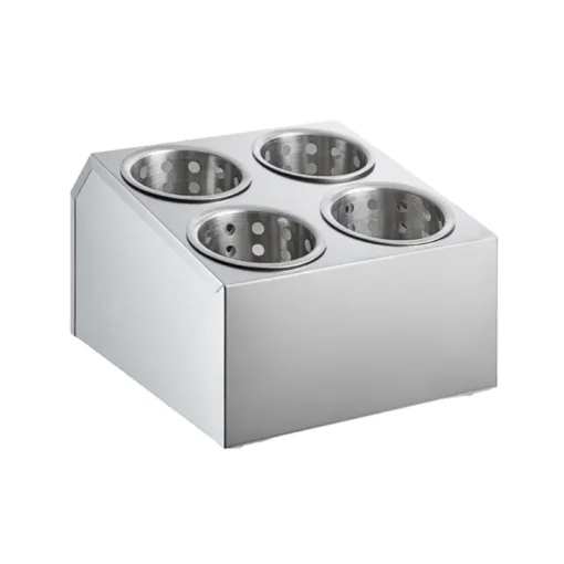 Soporte para cubiertos de acero inoxidable (sin cilindro portacubiertos)