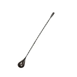 Cuchara negra para cóctel de acero inoxidable 18/10