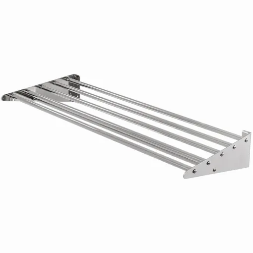 Estante tubular de acero inoxidable