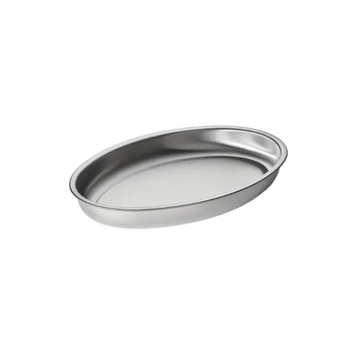 Fuente oval honda de acero inoxidable
