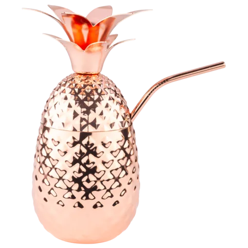 Vaso piña cobre de acero inoxidable 18/10