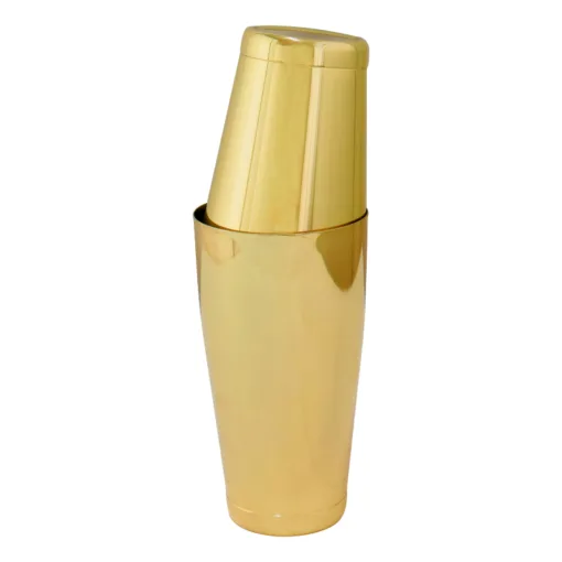 Coctelera Boston oro de acero inoxidable 18/10