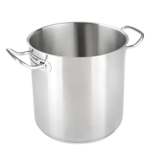 Olla recta de acero inoxidable sin tapa. Apta para inducción.
