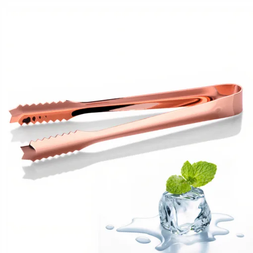 Pinza hielo de acero inoxidable color cobre