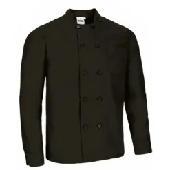 Chaqueta cocinero manga larga - Colores blanco y negro