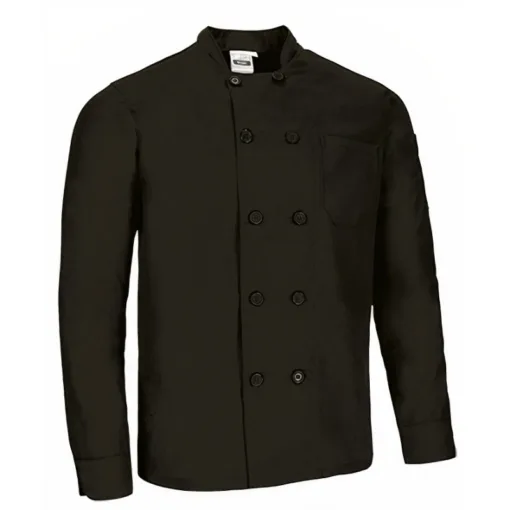 Chaqueta cocinero manga larga - Colores blanco y negro