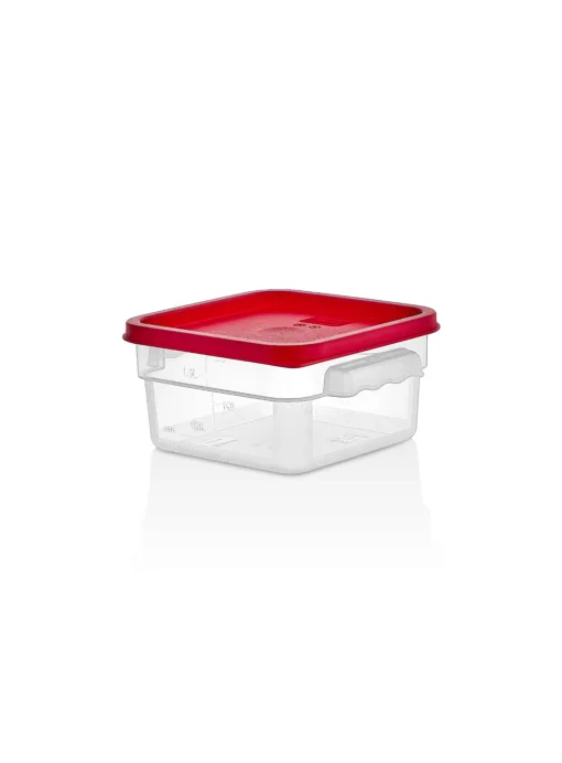 Contenedor PP cuadrado 1,9 Lt con tapa