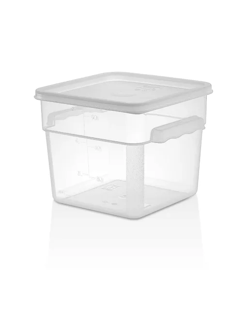 Contenedor PP cuadrado 5,7 Lt con tapa