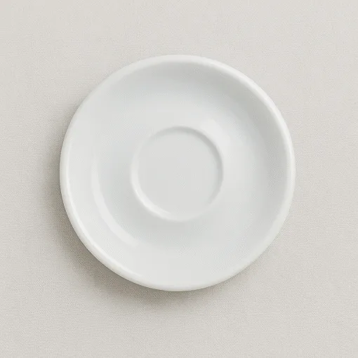 Plato para taza desayuno de porcelana. Modelo HORECA.