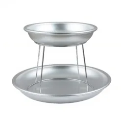 Conjunto de 2 bandejas para marisco y un soporte