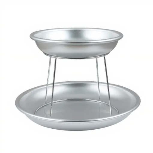 Conjunto de 2 bandejas para marisco y un soporte
