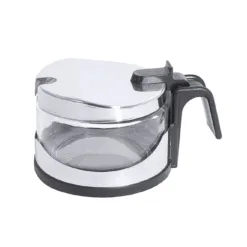 Quesera para parmesano de acero inoxidable y vidrio