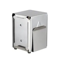 Servilletero con portamenú de acero inoxidable