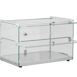 Alternative view of Vitrina recta 2 pisos neutra expositora - 50 L